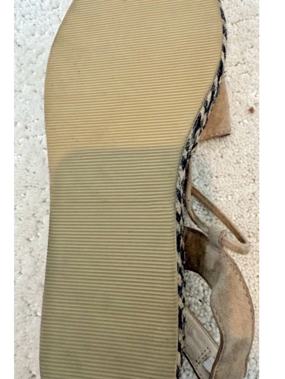 Anthropologie Espadrille Wrap Sandals Boho Womens Size 10 Tan